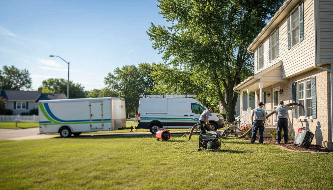 Flooded Basement Restoration And Cleanup With Repair in Anderson, IN near me